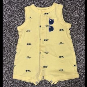Baby Boy Sunglasses Snap-Up Romper
